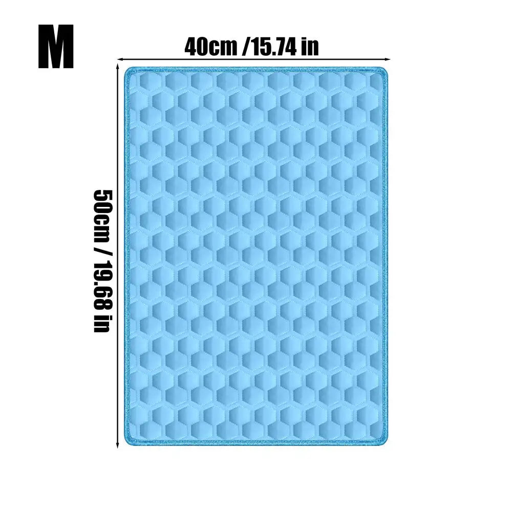 Dog Cooling Mat — pressure-activated gel cooling pad, no refrigeration