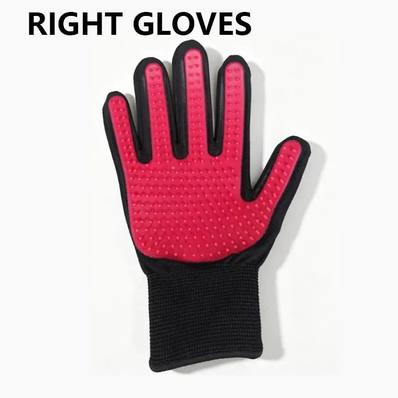 Deshedding Grooming Glove — pet hair remover brush glove