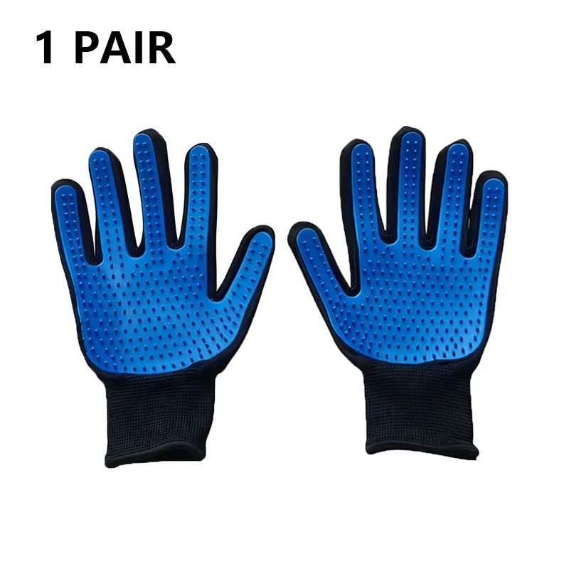 Deshedding Grooming Glove — pet hair remover brush glove