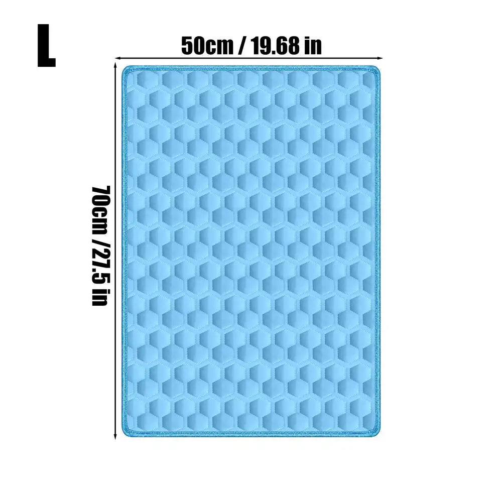 Dog Cooling Mat — pressure-activated gel cooling pad, no refrigeration