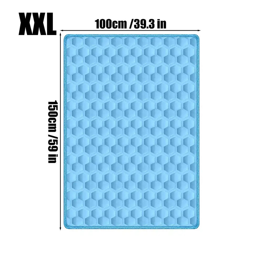 Dog Cooling Mat — pressure-activated gel cooling pad, no refrigeration