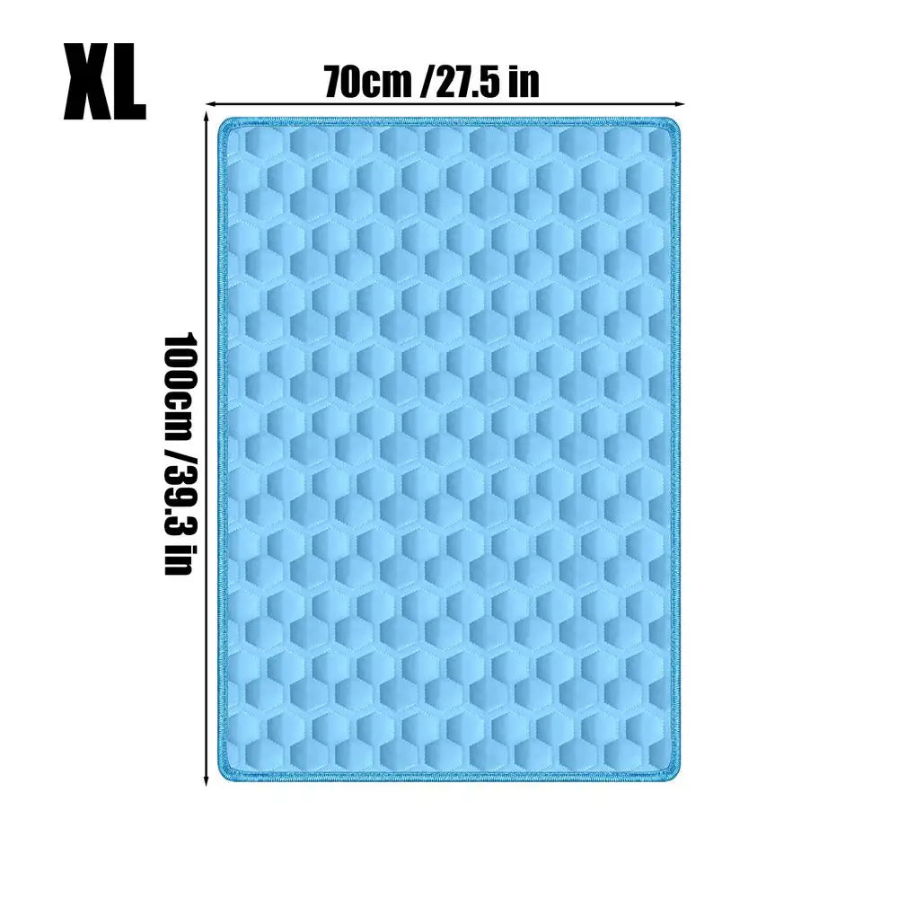 Dog Cooling Mat — pressure-activated gel cooling pad, no refrigeration