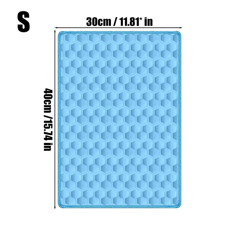 Dog Cooling Mat — pressure-activated gel cooling pad, no refrigeration