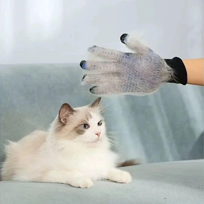 Deshedding Grooming Glove — pet hair remover brush glove