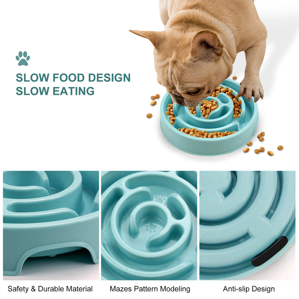Slow-Feeder Puzzle Bowl — anti-gulping feeding control for dogs