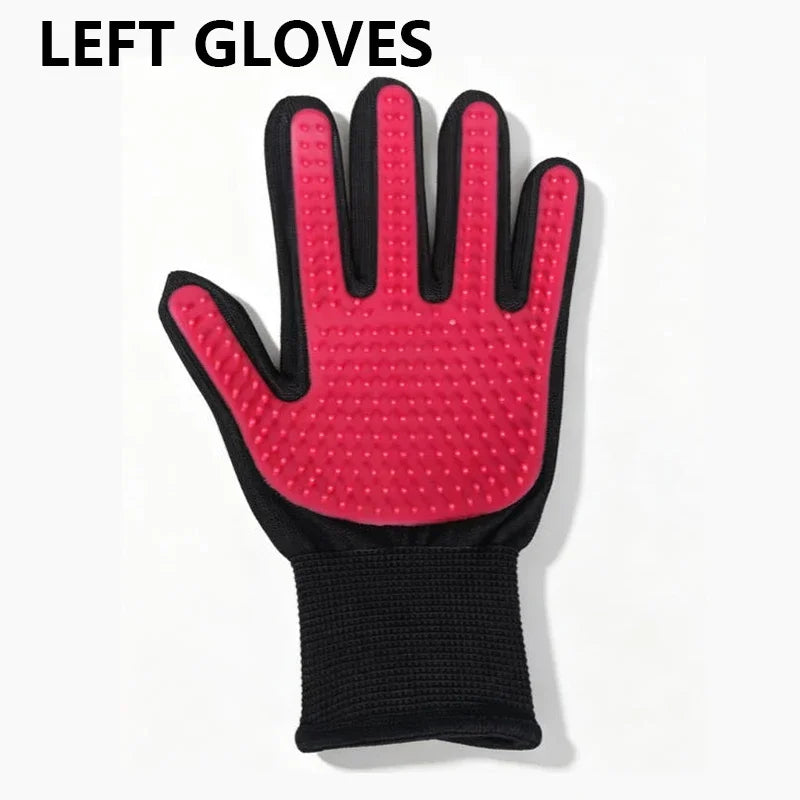 Deshedding Grooming Glove — pet hair remover brush glove