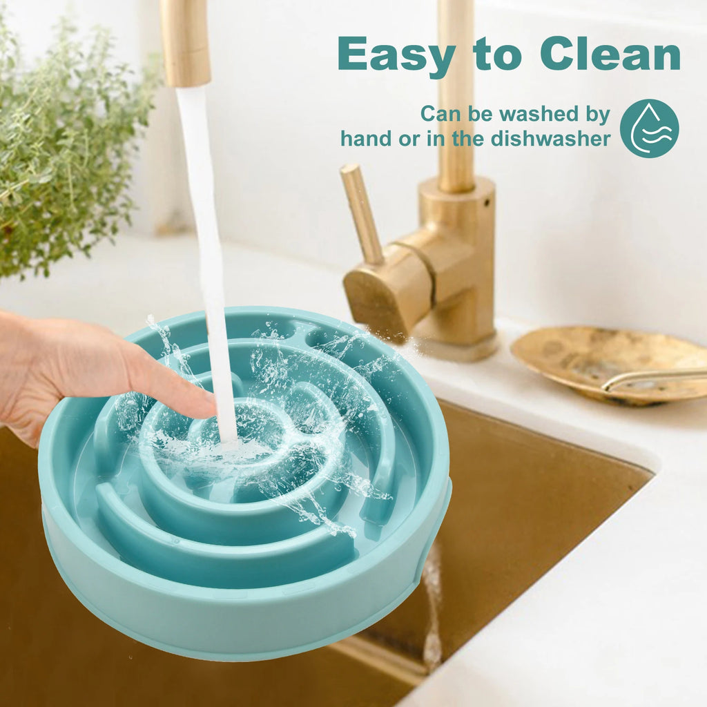 Slow-Feeder Puzzle Bowl — anti-gulping feeding control for dogs