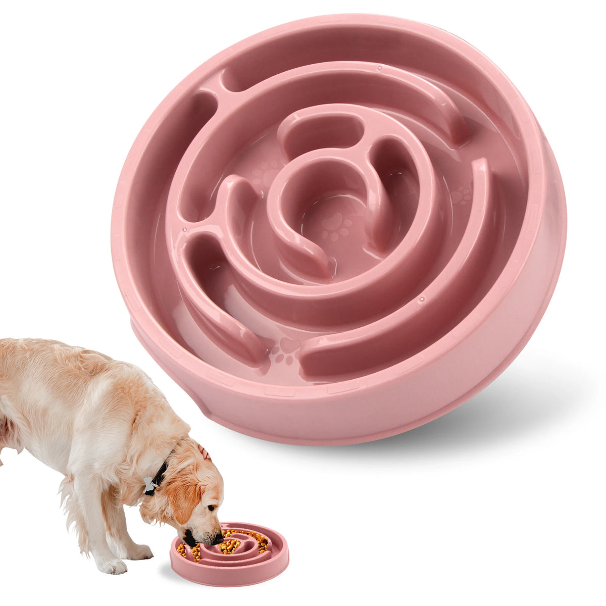 Slow-Feeder Puzzle Bowl — anti-gulping feeding control for dogs