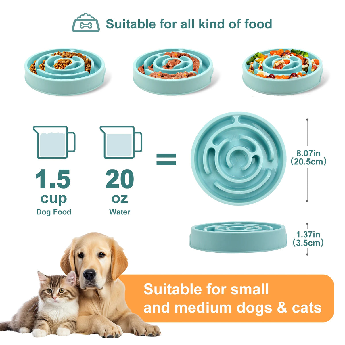 Slow-Feeder Puzzle Bowl — anti-gulping feeding control for dogs